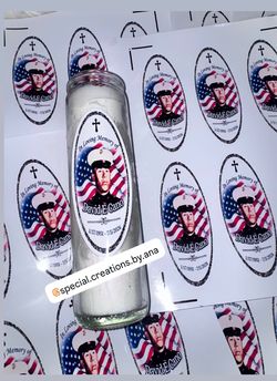 Custom Memorial Candle Labels 🤍