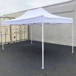 $145 (Brand New) Heavy-duty 10x15 ft outdoor ez pop up canopy party tent instant shades w/ carry bag (white, blue)