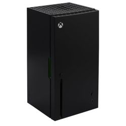 Xbox Series Mini Fridge, 8-Can Cooler, Plug Powered, Thermoelectric, Portable with Snack & Drink Storage for Gamer Room (MINI up to knees height) 