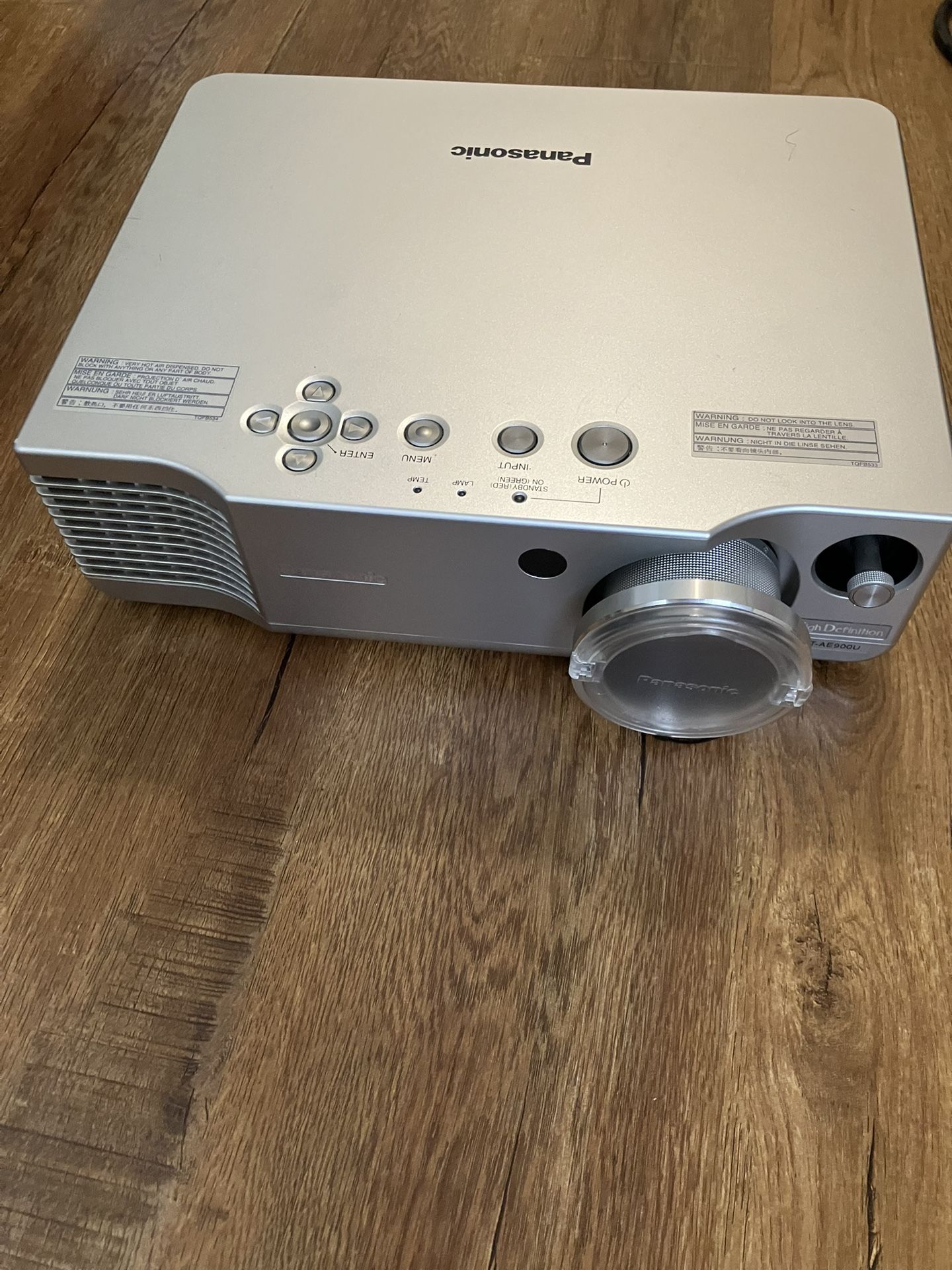 Panasonic PT-AE900U LCD Projector - No Remote or Power Cord So Being Sold As Is