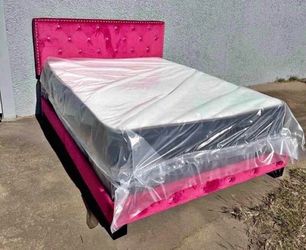 NEW QUEEN BED WITH MATTRESS AND FREE DELIVERY ORDER HERE PAY UPON ARRIVAL
