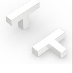 Goldenwarm 25 Pack White Cabinet Knobs White Drawer Knobs Square Bar Handles Kitchen Cabinet Handles Stainless Steel Dresser Hardware For Kitchen Cupb