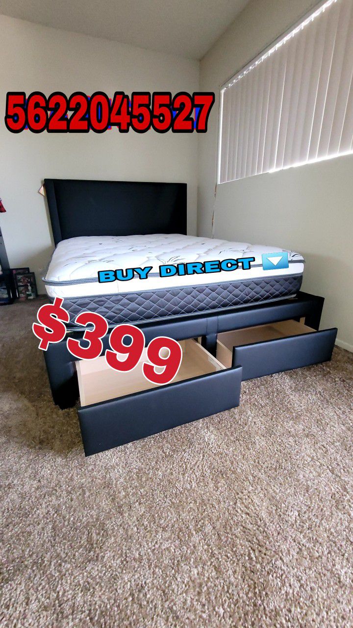 NEW BED FRAME QUEEN MATTRESS INCLUDED SAME DAY DELIVERY OR PICK UP 