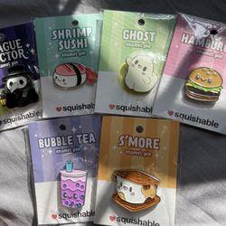 Squishable Enamel Pins Lot of 6