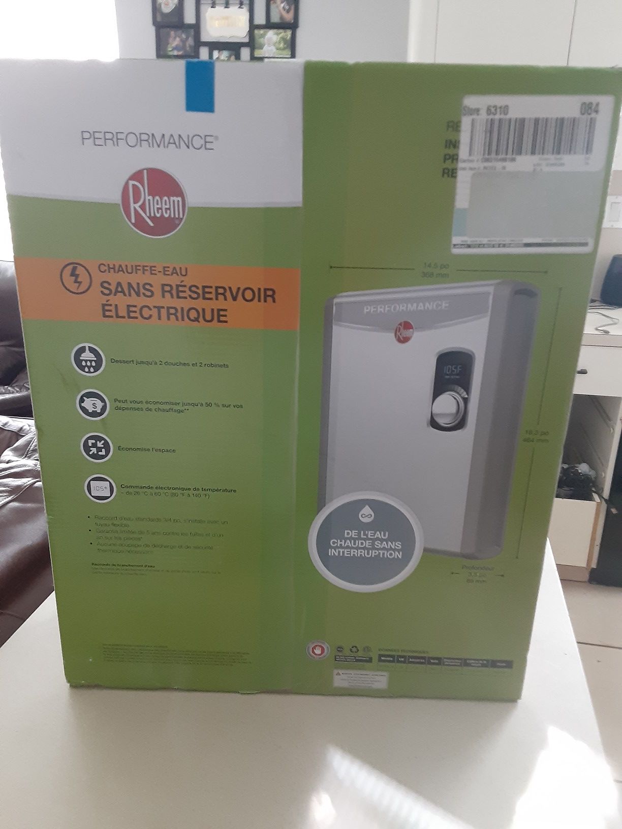 RHEEM electric tankless water heater