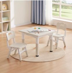 Kids Study Table and 2 Chairs Set