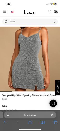 Silver Sparkly Dress Lulus XS NEW