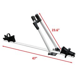 New Upright Roof Mount Bike Rack Aluminum Bicycle Carrier for Roof Racks with Locking System for Car