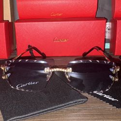 Blue Cartier sunglasses