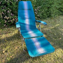 VTG Marga Airstream Camper Folding Adjustable Lounge Pool Camp Chair Italy MCM