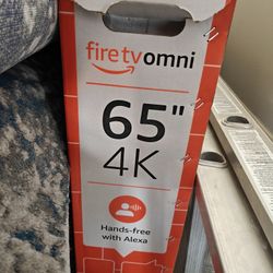 Brand New 65” Fire TV Omni 4K – Hands-Free with Alexa
