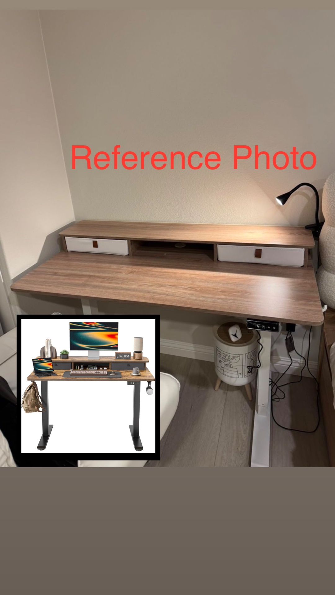 48” Electric Standing Desk with Storage – Adjustable Sit-Stand Workstation, Home Office Computer Desk with Drawers, Large Desktop – Brand New!