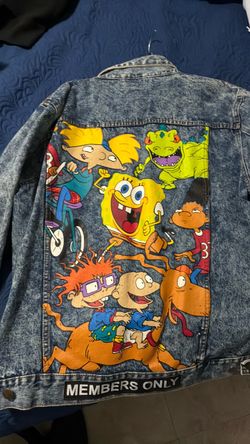 Members only x Nickelodeon 90’s character jacket