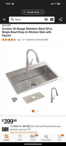 Stainless steel kitchen sink