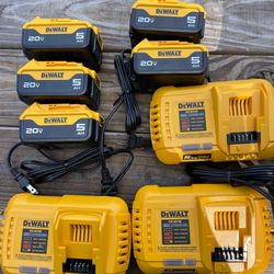 New DeWalt Batteries and Fast Chargers