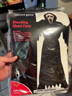 Bleeding Ghost Face Halloween Costume Child Large