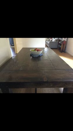 Rustic Farmhouse Table (Dark Walnut)