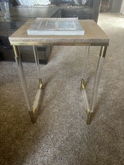 Glam Gold Acrylic Side Table