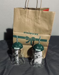 Starbucks Bear Glass Cup