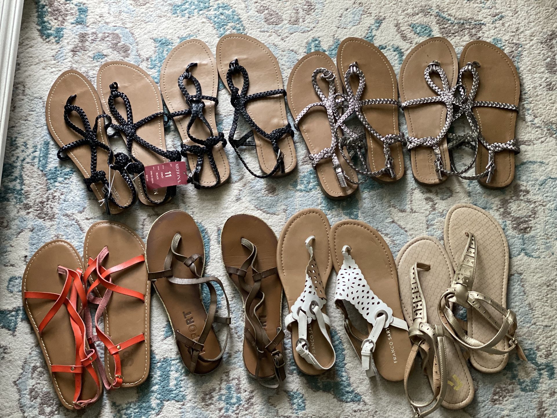 Sandal Lot - 8 Pairs Total