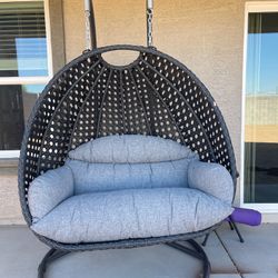Outdoor Hanging Hammock Swing Egg Chair Double Size 