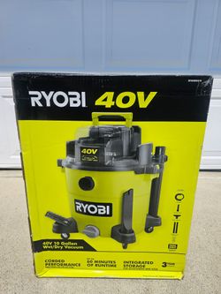 HOT ITEM - RYOBI 40V 10 Gal. Cordless Wet/Dry Vacuum (No Battery or Charger Included)
