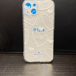 iPhone 13/14 Heart clear gel Case 