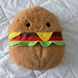 Squishmallows CARL The CHEESEBURGER 12" Fuzzamallow Plush, Fuzzy Cheeseburger