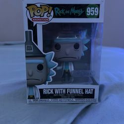 Rick With Funnel Hat Funko Pop