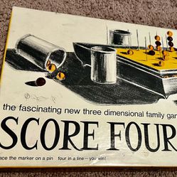 Score Four 1971 3D Strategy Board Game