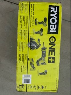RYOBI ONE+ 18V Cordless 6-Tool Combo Kit with Compact Battery, 4.0 Ah Battery, and Charger