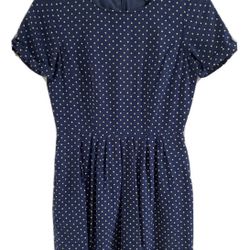 Madewell Navy & Yellow Polka Dot Dress Size 0