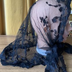 Vintage black veil