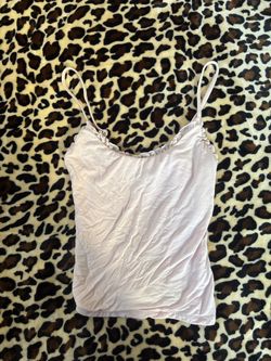 White fox baby pink tank top