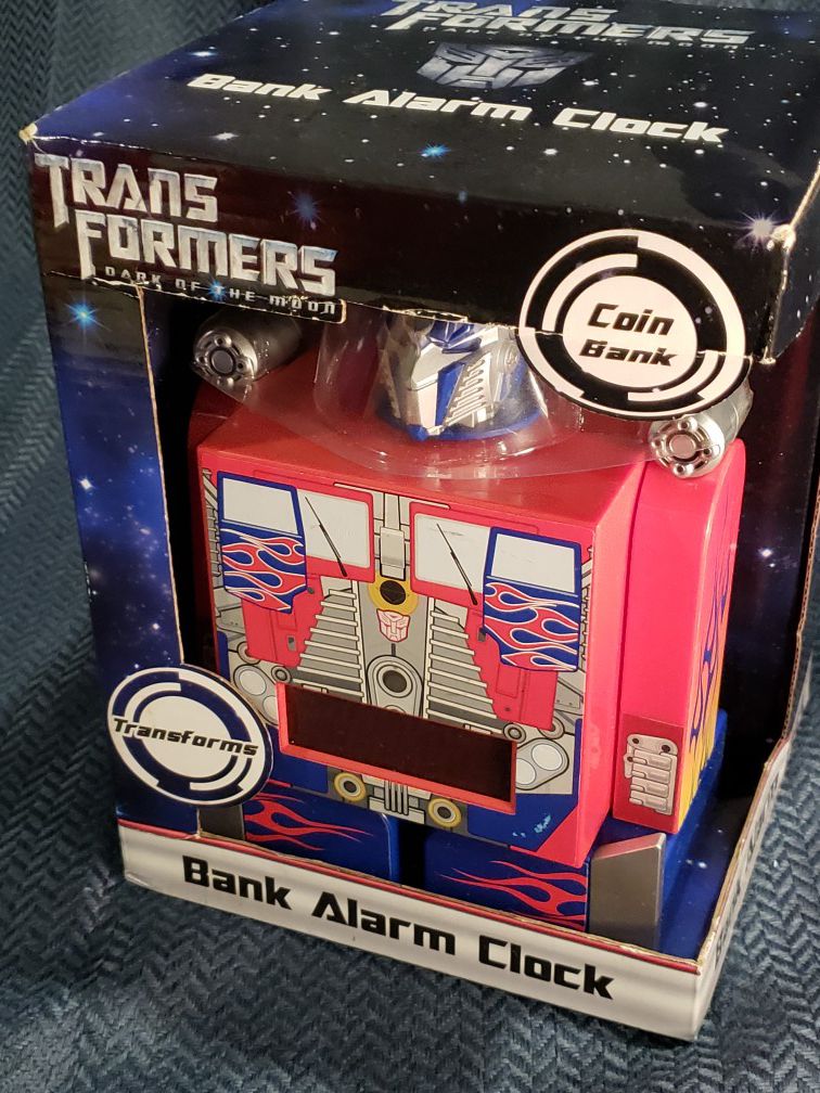 Transformers Coin Bank Alarm Clock
