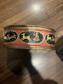 Vintage Sarreid Ltd Painted Metal Tiger