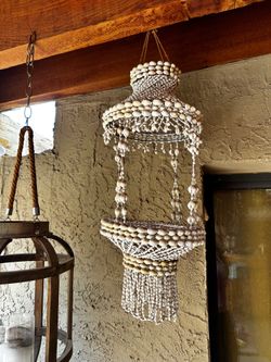 Seashell hanging planter