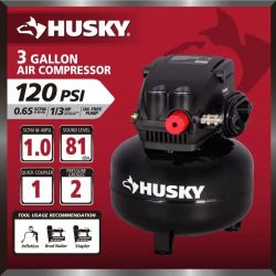 Husky 3 Gal. 120PSI Portable Electric Pancake Air Compressor