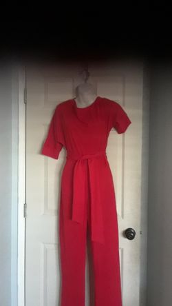 Red long romper