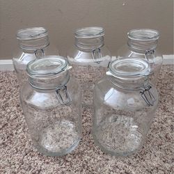 Glass jar w lid  5L