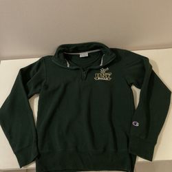 Dark Green Quarter Zip Sweatshirt USF BULLS Size Extra Small Pullover 