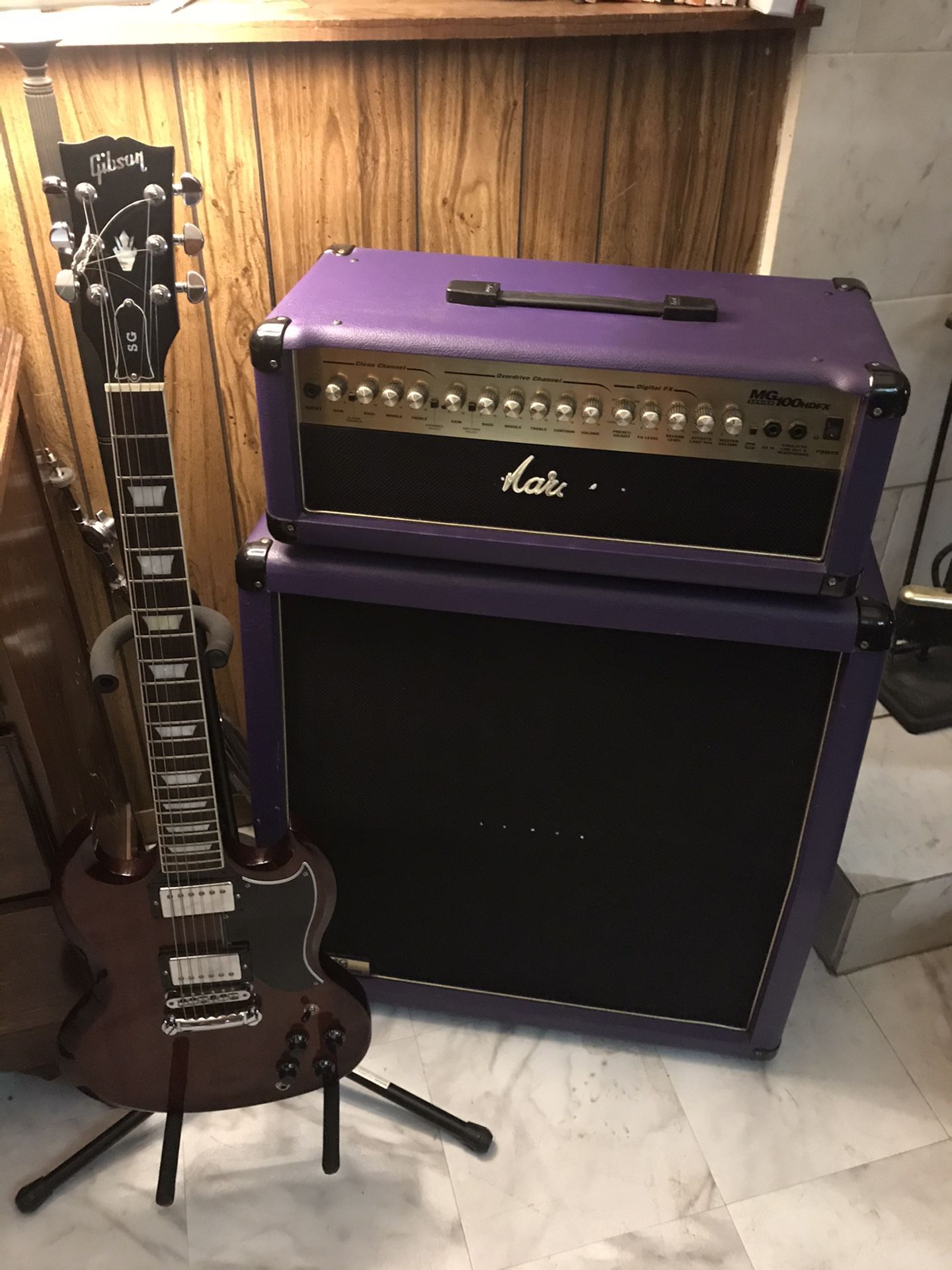 Purple Marshall Amplifier