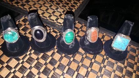 Turquoise onyx gold Rain adjustable Rings handcrafted in Machu Picchu Peru EACH $12