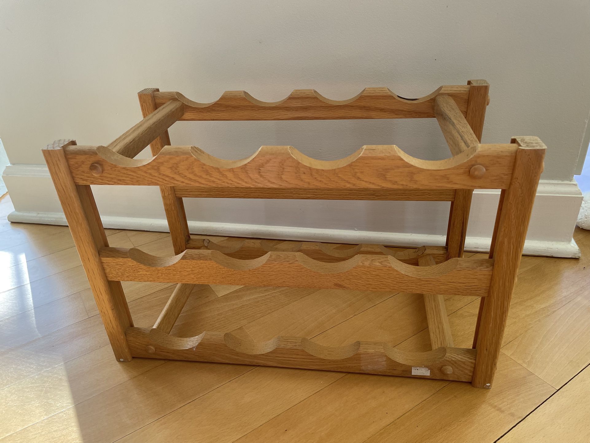 12 Bottle Wooden Wine Rack