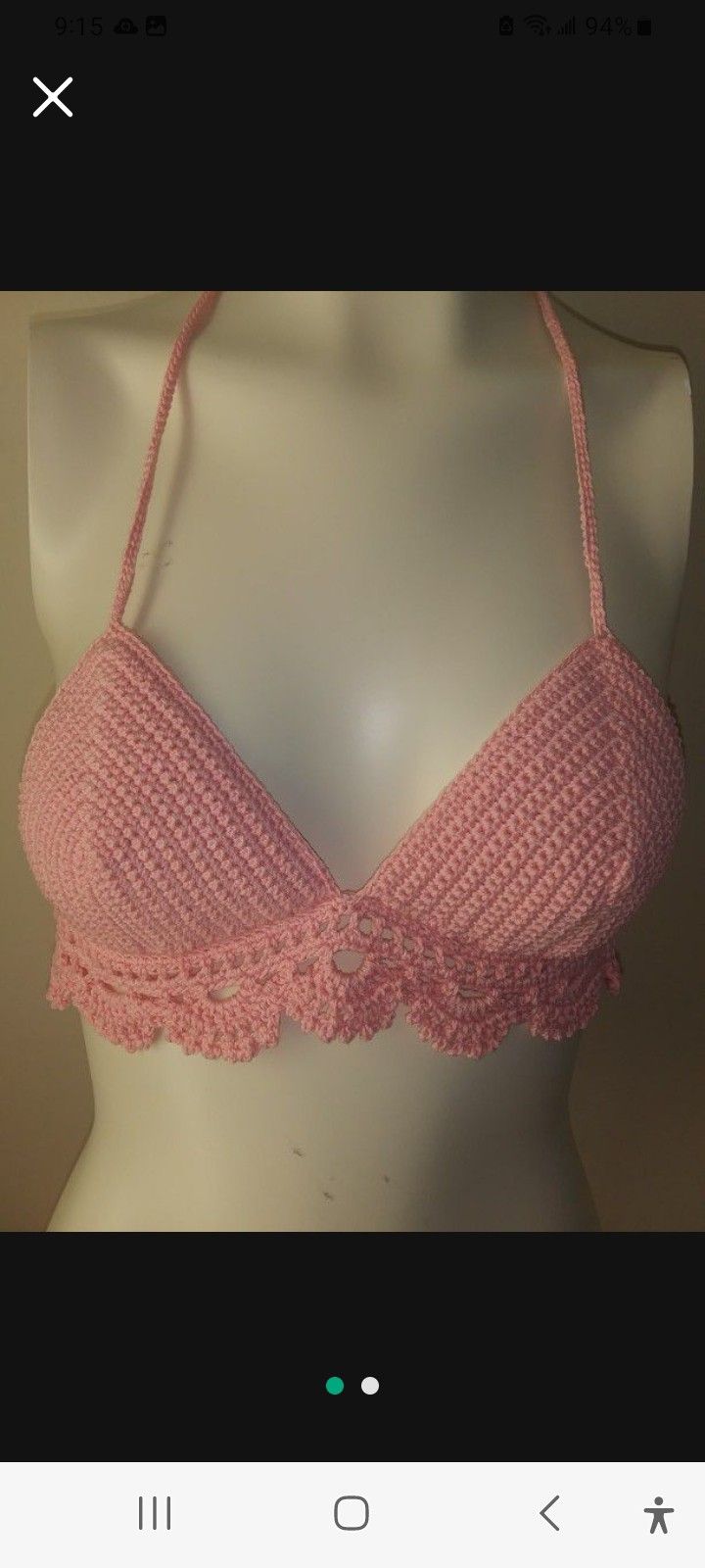***NEW*** LisaG7 CROCHETED CROP TOP CT132 sz XS, S, M