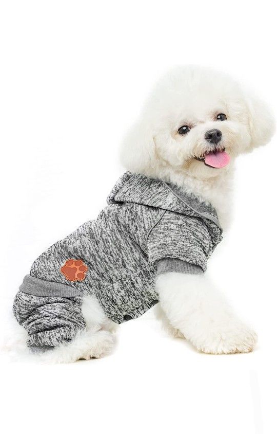 Reflective Puppy Dog Cute Warm Winter Coat Hoodie with Leash Hole Small