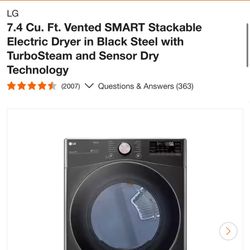 LG Electric Dryer (NEW)