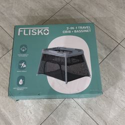 Flisko 2-in-1 Travel Crib & Bassinet