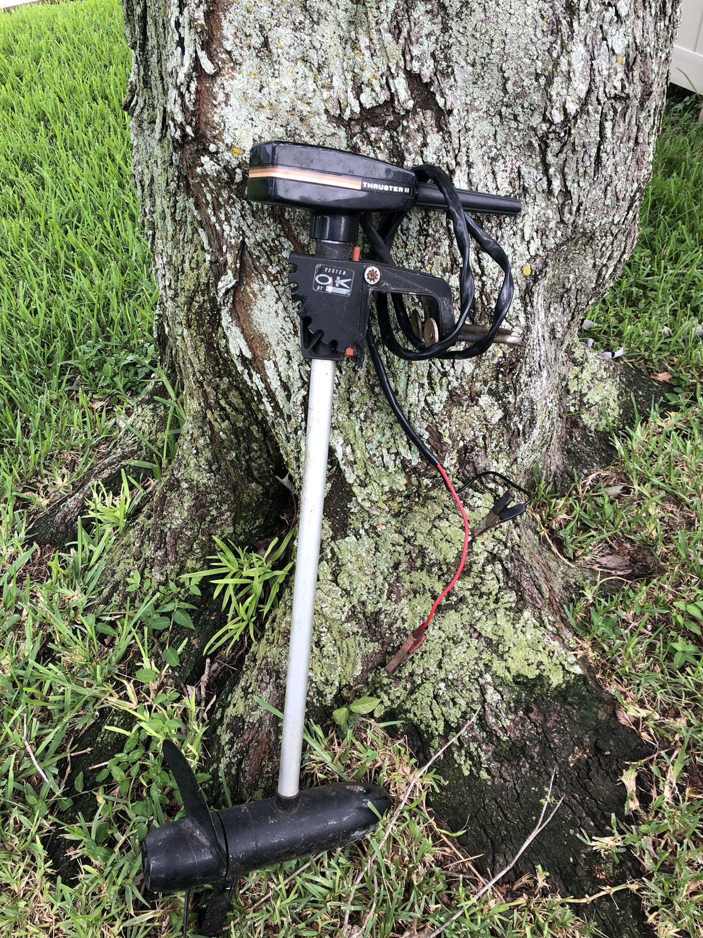 12 foot Jon boat includes two marine batteries and battery charger and