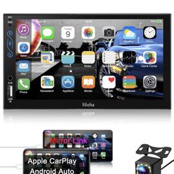 Estereo Pantalla Tactil 7 Doble Din Bluetooth Con Apple Carplay y Android  Auto